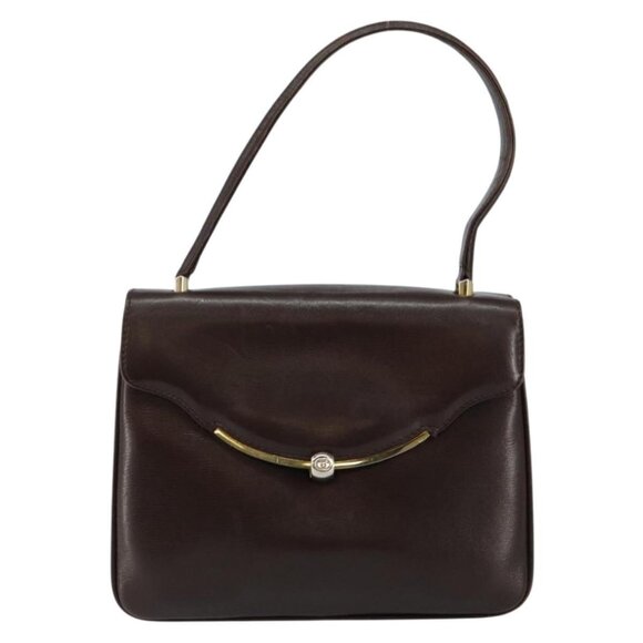 GUCCI Shoulder Bag Leather Brown Gold Auth fm4876 - Picture 2 of 16